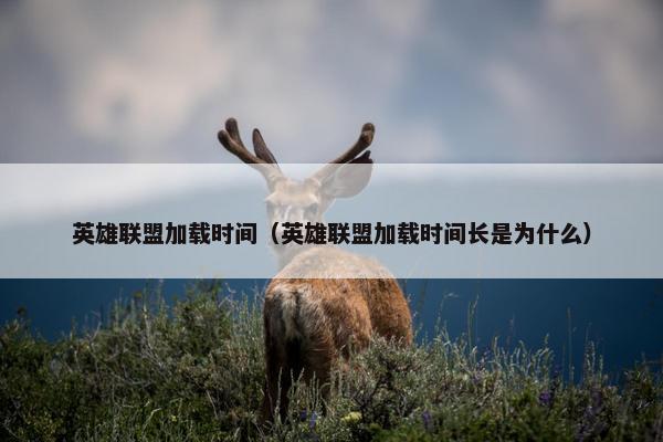 英雄联盟加载时间（英雄联盟加载时间长是为什么）