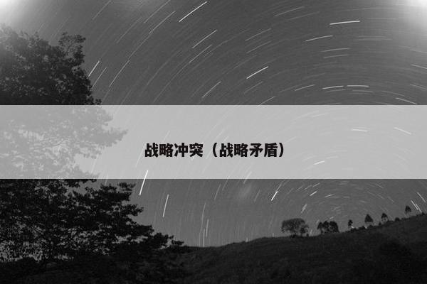 战略冲突（战略矛盾）