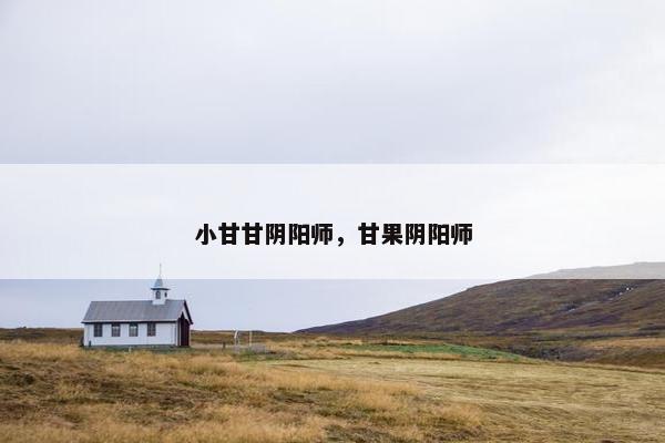 小甘甘阴阳师，甘果阴阳师