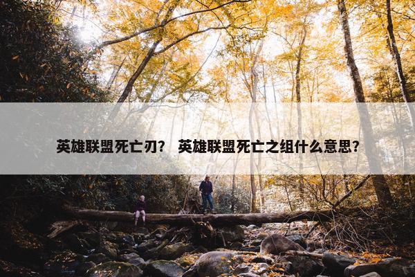 英雄联盟死亡刃？ 英雄联盟死亡之组什么意思？
