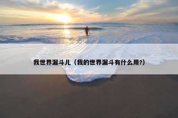 我世界漏斗儿（我的世界漏斗有什么用?）