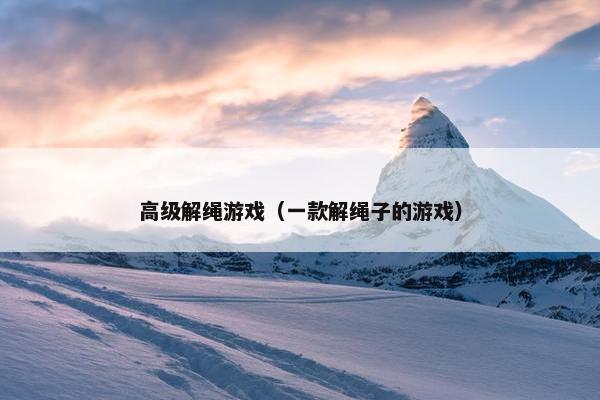高级解绳游戏（一款解绳子的游戏）