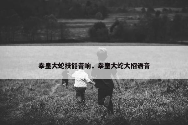 拳皇大蛇技能音响，拳皇大蛇大招语音