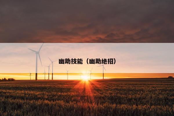 幽助技能（幽助绝招）