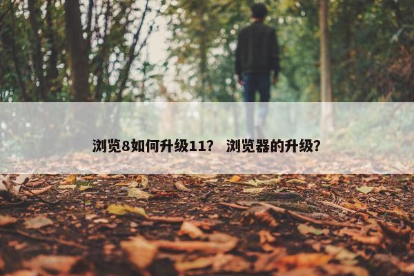 浏览8如何升级11? 浏览器的升级? 浏览8如何升级11? 浏览器的升级?