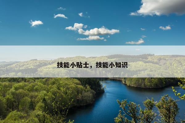 技能小贴士，技能小知识