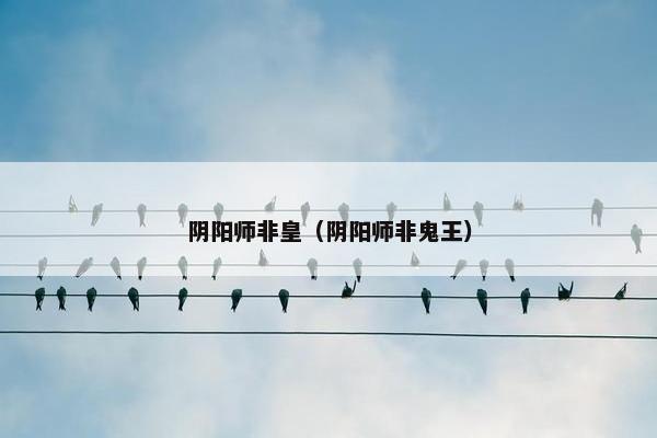 阴阳师非皇(阴阳师非鬼王) 阴阳师非皇(阴阳师非鬼王)