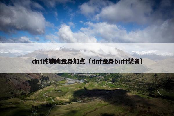 dnf纯辅助金身加点（dnf金身buff装备）