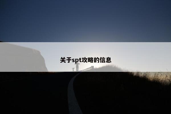 关于spt攻略的信息 关于spt攻略的信息