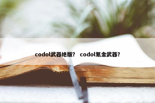 codol武器绝版? codol氪金武器? codol武器绝版? codol氪金武器?