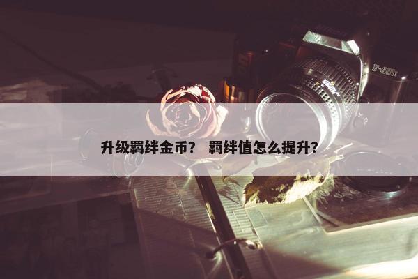 升级羁绊金币? 羁绊值怎么提升? 升级羁绊金币? 羁绊值怎么提升?