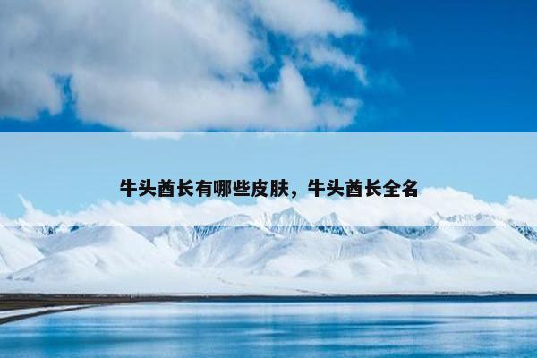 牛头酋长有哪些皮肤，牛头酋长全名
