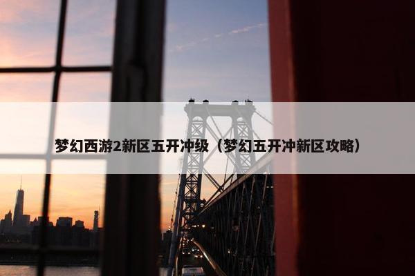 梦幻西游2新区五开冲级（梦幻五开冲新区攻略）
