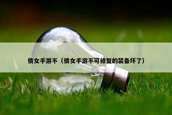 倩女手游不（倩女手游不可修复的装备坏了）