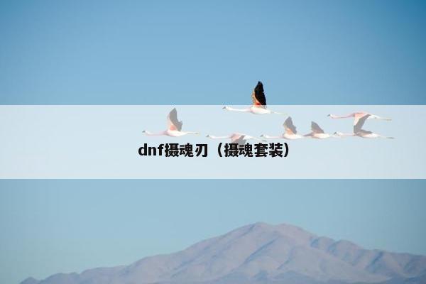 dnf摄魂刃（摄魂套装）