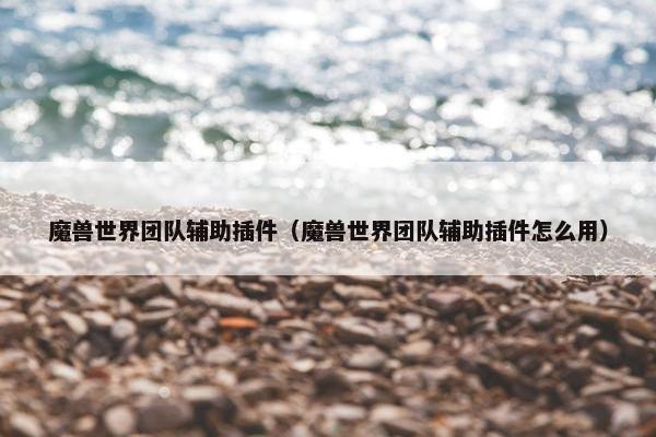 魔兽世界团队辅助插件（魔兽世界团队辅助插件怎么用）