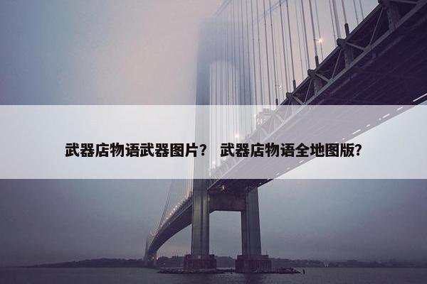武器店物语武器图片？ 武器店物语全地图版？