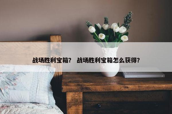 战场胜利宝箱？ 战场胜利宝箱怎么获得？