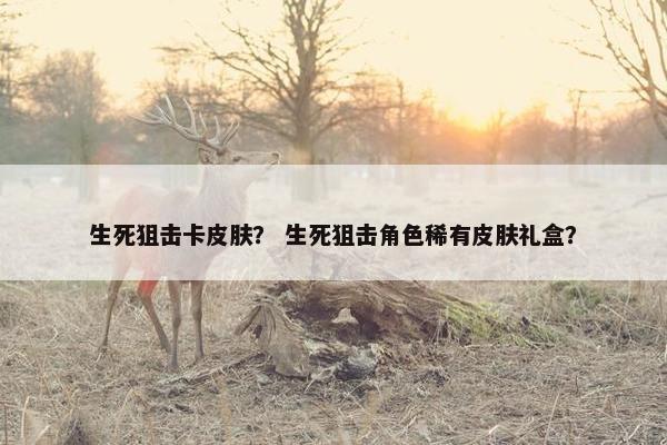 生死狙击卡皮肤？ 生死狙击角色稀有皮肤礼盒？