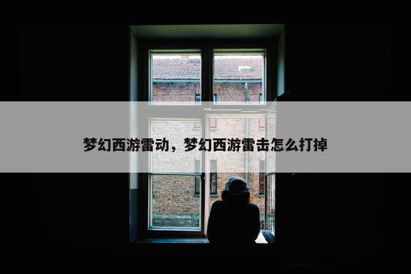 梦幻西游雷动，梦幻西游雷击怎么打掉
