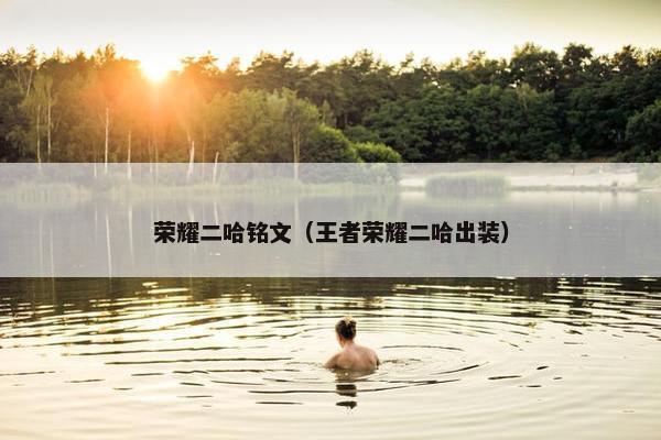 荣耀二哈铭文（王者荣耀二哈出装）
