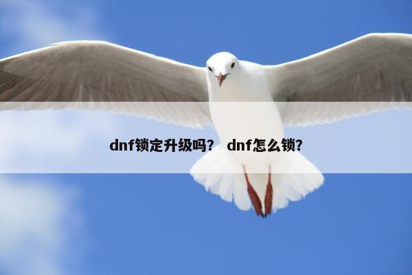 dnf锁定升级吗? dnf怎么锁? dnf锁定升级吗? dnf怎么锁?