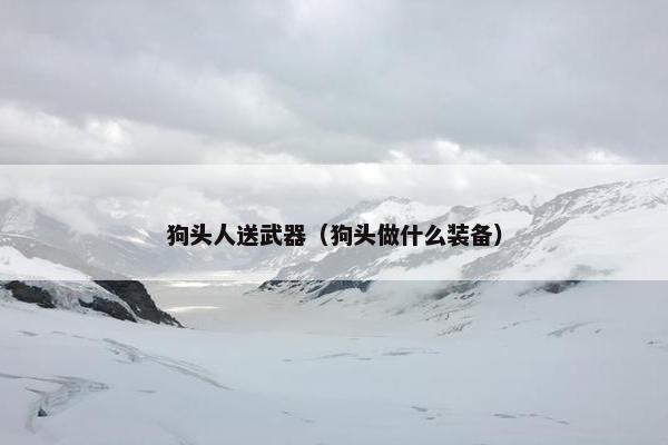 狗头人送武器（狗头做什么装备）