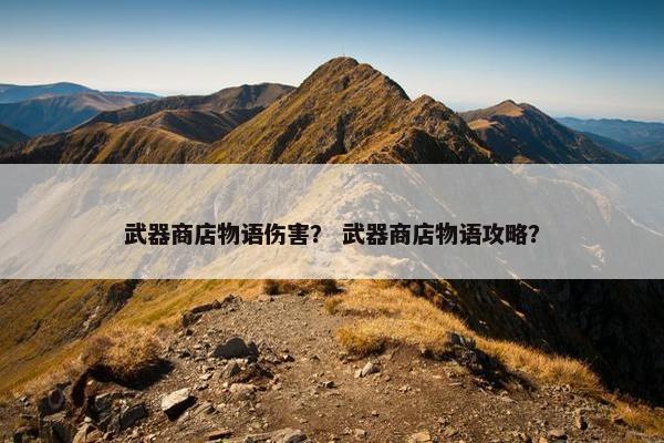 武器商店物语伤害？ 武器商店物语攻略？