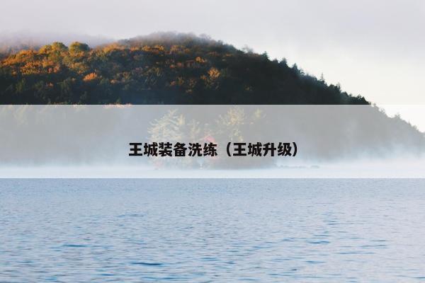 王城装备洗练（王城升级）