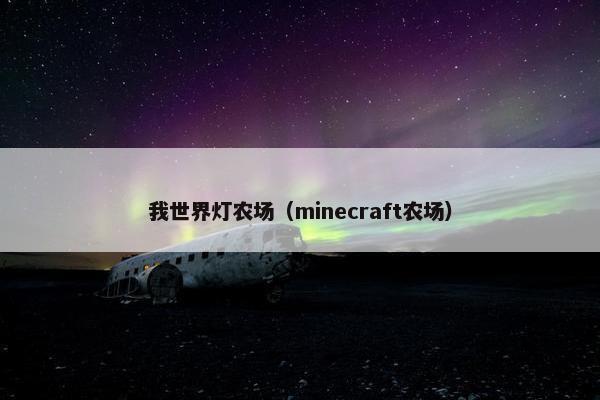我世界灯农场（minecraft农场）