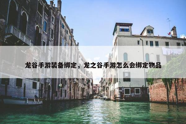 龙谷手游装备绑定，龙之谷手游怎么会绑定物品