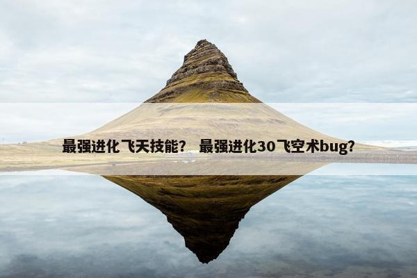 最强进化飞天技能？ 最强进化30飞空术bug？