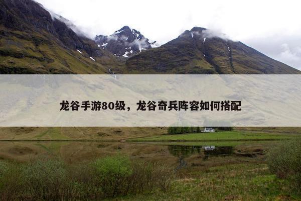 龙谷手游80级，龙谷奇兵阵容如何搭配