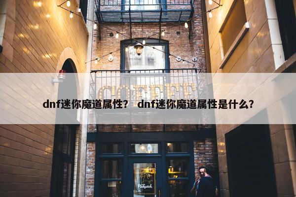 dnf迷你魔道属性？ dnf迷你魔道属性是什么？