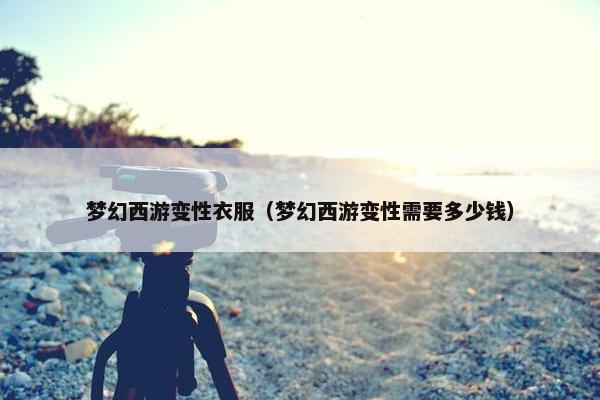 梦幻西游变性衣服（梦幻西游变性需要多少钱）