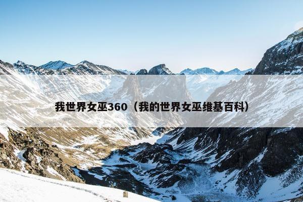我世界女巫360（我的世界女巫维基百科）