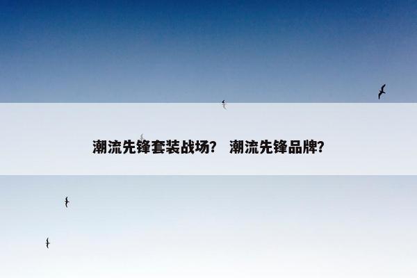 潮流先锋套装战场？ 潮流先锋品牌？