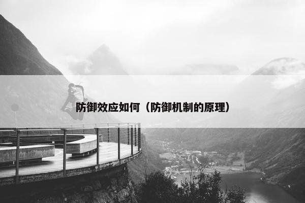 防御效应如何（防御机制的原理）