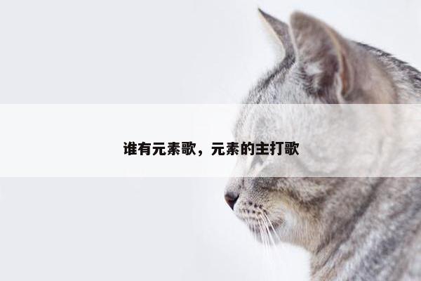 谁有元素歌，元素的主打歌