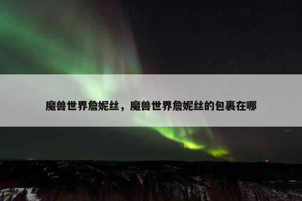 魔兽世界詹妮丝，魔兽世界詹妮丝的包裹在哪