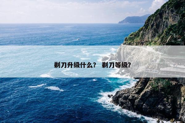 剃刀升级什么？ 剃刀等级？