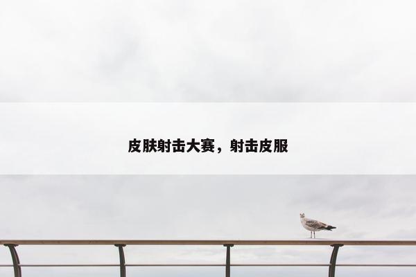 皮肤射击大赛，射击皮服