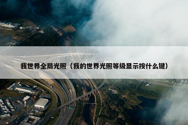 我世界全局光照（我的世界光照等级显示按什么键）