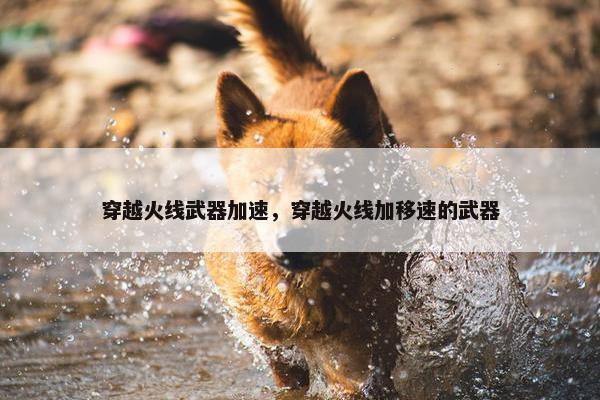 穿越火线武器加速，穿越火线加移速的武器