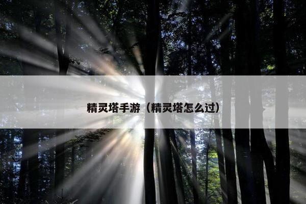 精灵塔手游（精灵塔怎么过）