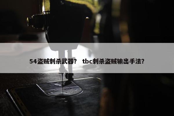 54盗贼刺杀武器？ tbc刺杀盗贼输出手法？