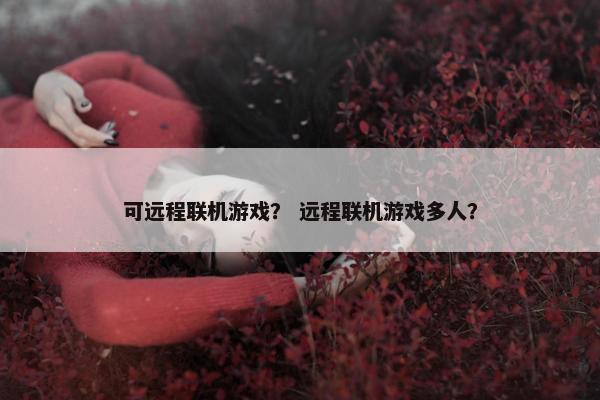 可远程联机游戏？ 远程联机游戏多人？