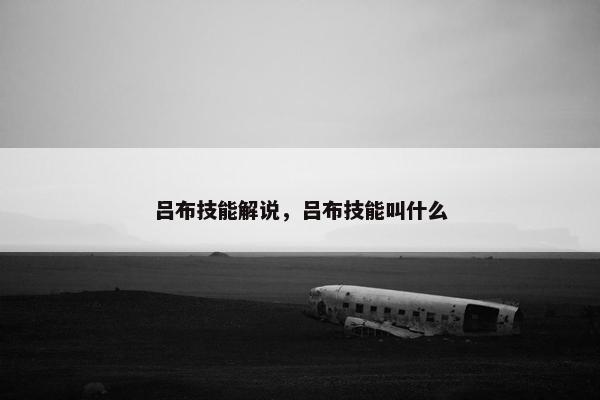 吕布技能解说，吕布技能叫什么