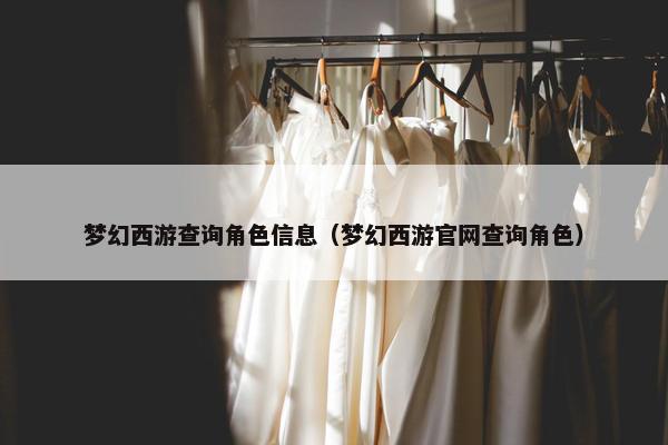 梦幻西游查询角色信息(梦幻西游官网查询角色) 梦幻西游查询角色信息(梦幻西游官网查询角色)