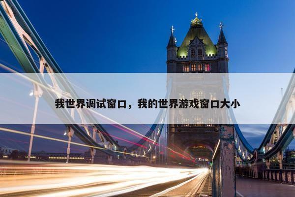 我世界调试窗口,我的世界游戏窗口大小 我世界调试窗口,我的世界游戏窗口大小